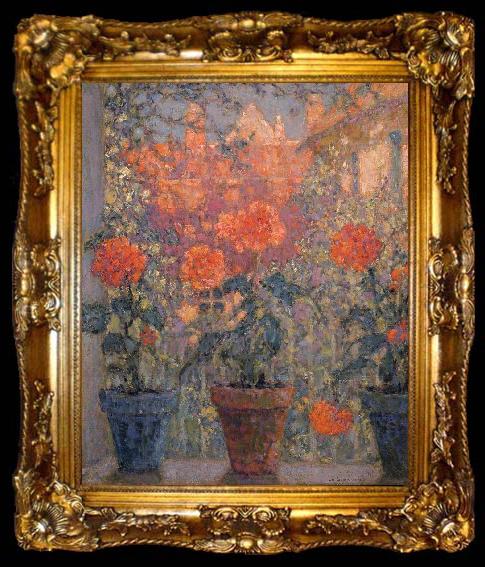 framed  Le Sidaner Henri Les trois pots de fleurs, ta009-2